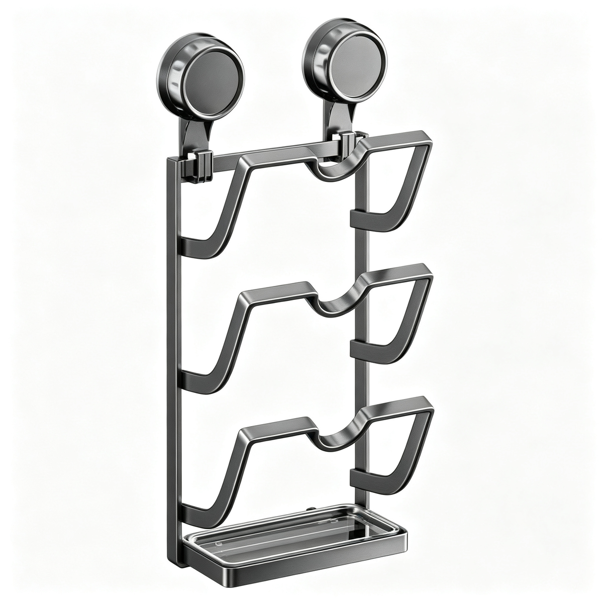 ๐ณ Wall-Mounted Pot Lid Rack | Space-Saving Metal Organizer | Kitchen Storage